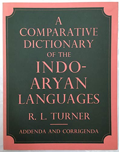 9780728601178: A Comparative Dictionary of the Indo-Aryan Languages