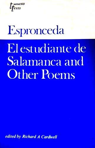 Beispielbild fr El Estudiante De Salamanca and Other Poems zum Verkauf von Clement Burston Books