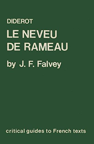 Stock image for Diderot: "Le Neveu de Rameau" (Critical Guides to French Texts) (Critical Guides to French Texts S.) for sale by WorldofBooks