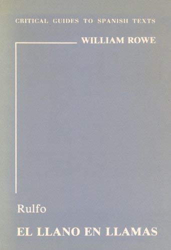 9780729302678: Rulfo: El llano en llamas (CRITICAL GUIDES TO SPANISH TEXTS)