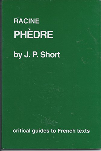 Beispielbild fr Racine: Phedre (Critical guides to French texts): 20 zum Verkauf von WorldofBooks