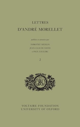 Imagen de archivo de Lettres d'Andr Morellet, tome 2 a la venta por Ammareal