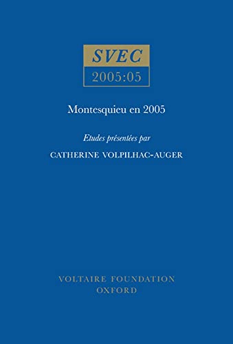 9780729408592: Montesquieu en 2005: 2005:05 (Oxford University Studies in the Enlightenment)