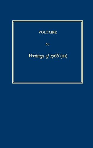 Stock image for ?uvres compltes de Voltaire (Complete Works of Voltaire) 67: Writings of 1768 (III) (French Edition) for sale by Ria Christie Collections