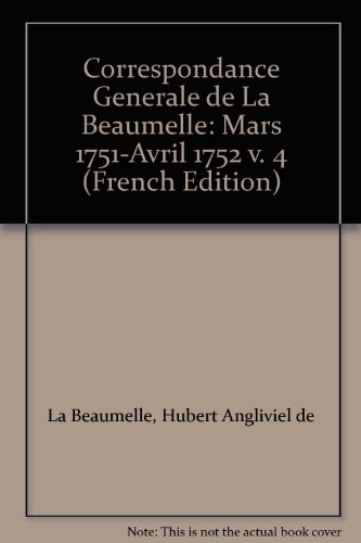 Beispielbild fr Mars 1751-Avril 1752 zum Verkauf von GreatBookPricesUK