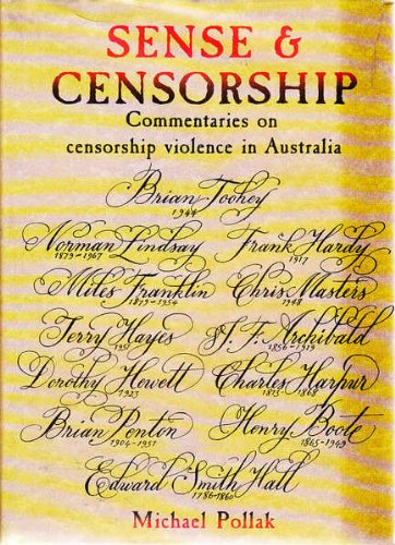 9780730102694: Sense & censorship: Commentaries on censorship violence in Australia by Polla...