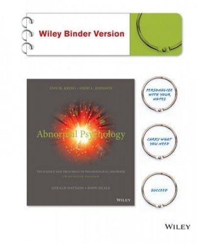 9780730322306: Abnormal Psychology Binder Ready Version+a Student's Guide to Dsm-5