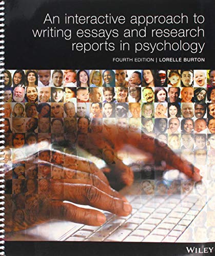 Stock image for AN INTER APP TO WRITING ESSAYS AND RES REP IN PSY 4E SPIRAL (Colour) for sale by Blackwell's