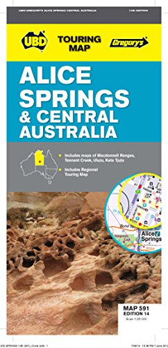 9780731927029: Alice Springs & Central Australia Map 591 14th ed (Touring Map)