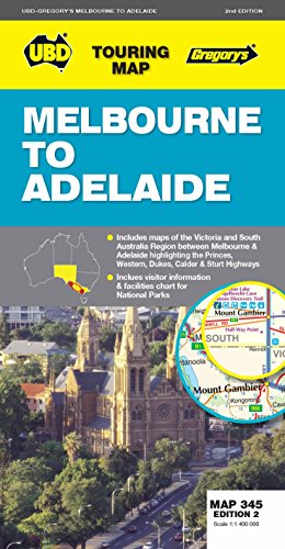 Beispielbild fr Melbourne to Adelaide 1 : 1 400 000 zum Verkauf von medimops