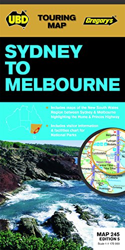 9780731929702: Sydney to Melbourne Map 245 5th ed (Touring Map)