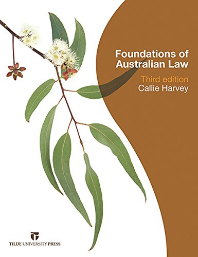 Imagen de archivo de Foundations of Australian Law a la venta por Hay-on-Wye Booksellers
