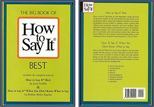 Beispielbild fr How to Say It Best: How to Say It Best / How to Say It When You Don't Know What to Say zum Verkauf von Idaho Youth Ranch Books