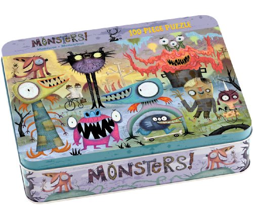 Imagen de archivo de Mudpuppy Monsters 100 PC Puzzle Tin a la venta por thebookforest.com