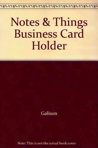 Notes & Things Business Card Holder (9780735326651) by Galison
