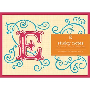 Monogram E Sticky Notes (9780735326750) by Galison