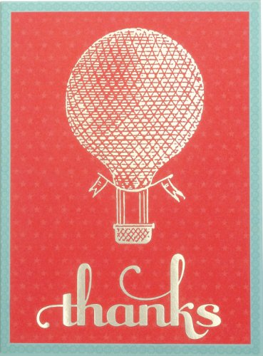 9780735333048: Hot Air Balloon Glitz Thank You Notes: Embellished Thank You Notes