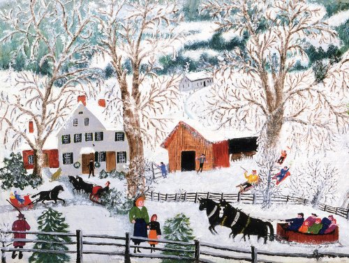 Horse and Sleigh Boxed Holiday Full Notecards (9780735338203) by Galison