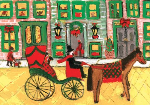 Carriage Ride Through Town Boxed Holiday Half Notecards (9780735338739) by Galison