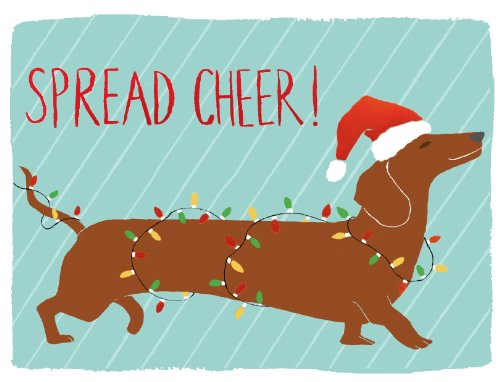 Stock image for Dachshund Spread Cheer Holiday Embellished Notecards Christmas Embellished Notecard for sale by PBShop.store US