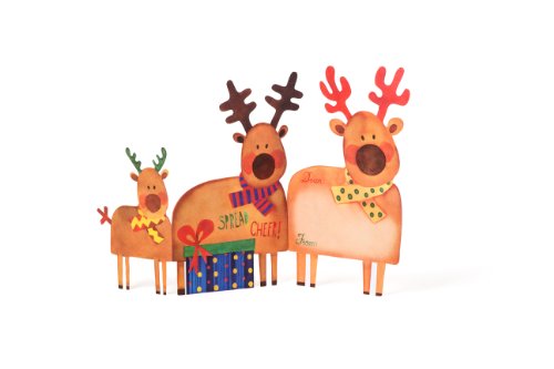 Imagen de archivo de Christmas Deer Tri-Fold Notecards a la venta por Books From California