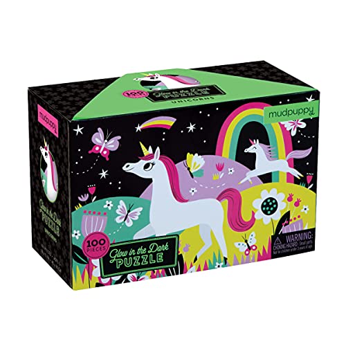 Stock image for Mudpuppy Unicorns Glow-In-The-Dark Puzzle, 100 Pieces Age 5+, 18" x 12", Perfect for Family Time, Finished Puzzle Shows Vibrant Illustrations of Unicorns (9780735345751), 1 ea for sale by Lakeside Books
