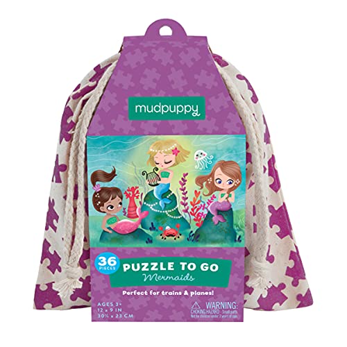 Imagen de archivo de Mudpuppy Mermaids to Go Puzzle, 36 Pieces, Ages 3+, Colorful Under-The-Sea Artwork, Made with Safe and Non-Toxic Materials a la venta por Lakeside Books