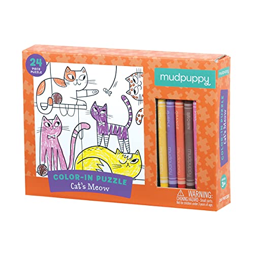 Stock image for Cat's Meow Color-in Puzzle for sale by Russell Books