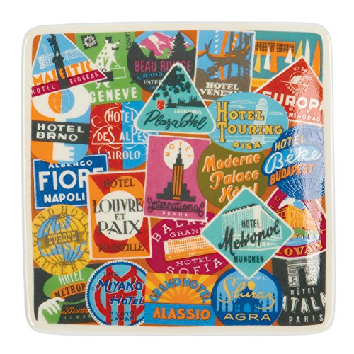 Stock image for Vintage Travel Labels Square Porcelain Tray for sale by Ebooksweb