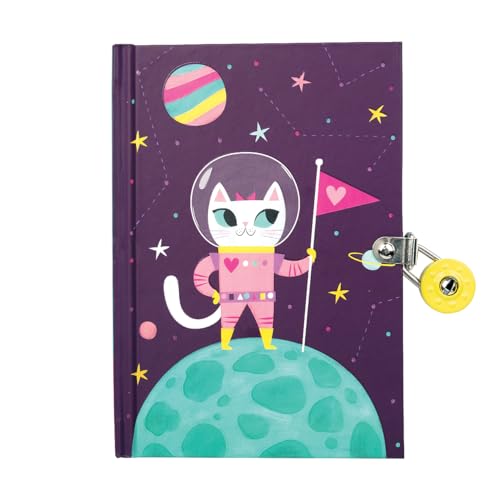 Stock image for Space Cat Glow-in-the-Dark Locked Diary for sale by Russell Books