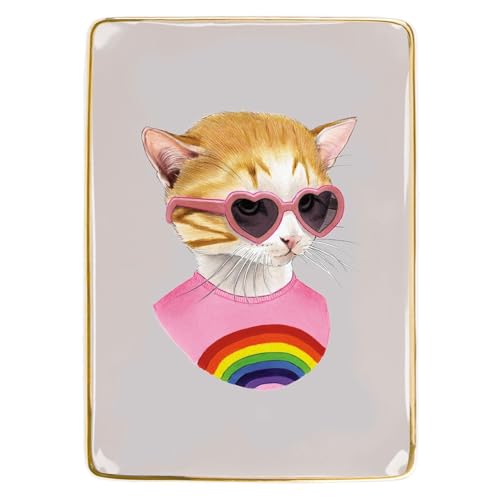 Stock image for Berkley Bestiary Rainbow Kitten Medium Porcelain Tray for sale by GF Books, Inc.