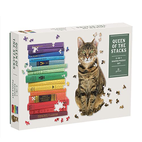Beispielbild fr Galison Queen of The Stacks Set of Two Puzzle Set, Multicolor zum Verkauf von BookShop4U