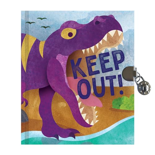 Beispielbild fr Mudpuppy T-Rex Locked Diary for Kids Includes a Lock and 2 Keys, Measures 6.5 x 5.5 Diary Journal with Fun Cover Designs, 192 Pages, Ideal for Ages 4+ zum Verkauf von Books-FYI, Inc.