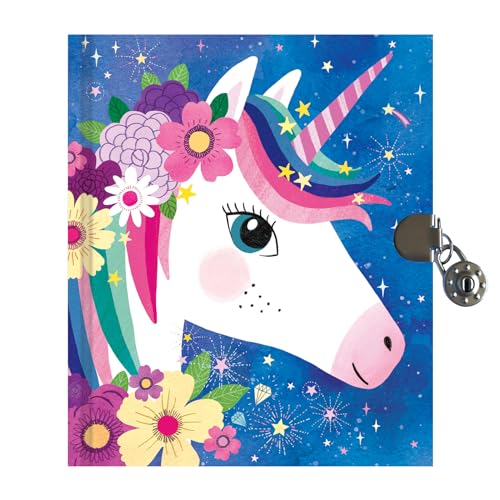 Stock image for Mudpuppy Unicorn Locked Diary for Kids Includes a Lock and 2 Keys, Measures 6.5" x 5.5" Diary Journal with Fun Cover Designs, 192 Pages, Ideal for Ages 4+ for sale by Lakeside Books