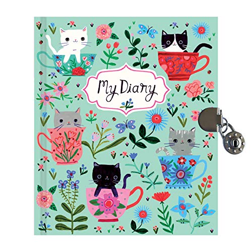 Stock image for Mudpuppy Teacup Kittens Locked Diary for Kids ? Includes a Lock and 2 Keys, Measures 6.5? x 5.5? ? Diary Journal with Fun Cover Designs, 192 Pages, Ideal for Ages 4+ for sale by Kennys Bookstore