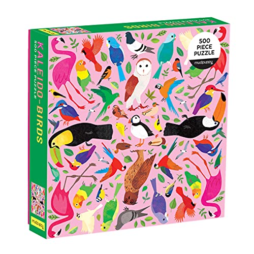 Stock image for Kaleido-Birds 500 Piece Family Puzzle from Mudpuppy - Beautifully Illustrated Birds, Unique Kaleidoscope Pattern, 20 x 20, Provides Hours of Puzzling Fun, Ages 8+, Puzzle Image Insert Included for sale by Ebooksweb