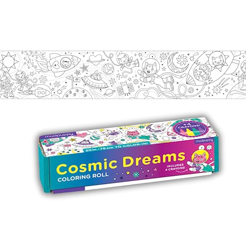 Imagen de archivo de Mudpuppy Cosmic Dreams  Travel Friendly Mini Coloring Roll with Illustrations of Cats in Space and Includes 4 Non Toxic Crayons a la venta por Lakeside Books