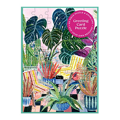 Imagen de archivo de Galison Potted All Occasion Botanical Greeting and Jigsaw Puzzle Card Includes Color Coordinated Envelope and Sticker Seal a la venta por Lakeside Books