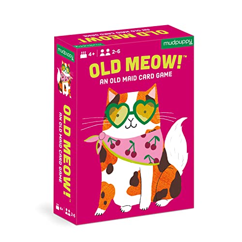 Imagen de archivo de Mudpuppy Old Meow! Feline Version of Classic Old Maid Card Game with Wacky Illustrations of Cats for Children Ages 4 and Up, 2-6 Players a la venta por Lakeside Books