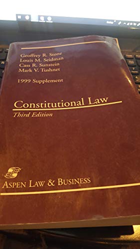 Imagen de archivo de Constitutional Law: 1999 Supplement a la venta por Wonder Book