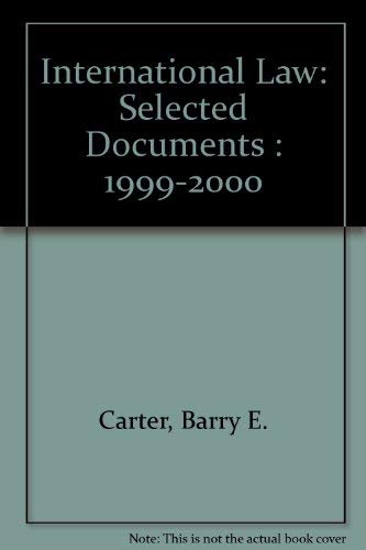 9780735500426: International Law: Selected Documents : 1999-2000