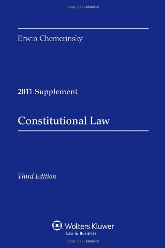 Stock image for Constitutional Law, 2011 Supplement; 3rd Editon for sale by a2zbooks