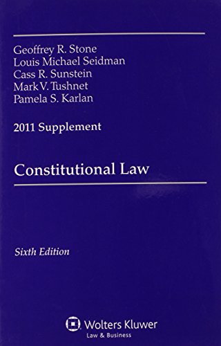 Beispielbild fr Constitutional Law, 2011 Supplement zum Verkauf von Wonder Book