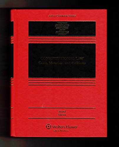 Imagen de archivo de Constitutional Law: Cases, Materials, and Problems [2nd edition] a la venta por J. C. Burris, Bookseller