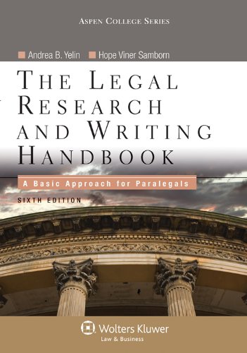 Beispielbild fr The Legal Research and Writing Handbook: A Basic Approach for Paralegals, Sixth Edition zum Verkauf von ThriftBooks-Dallas