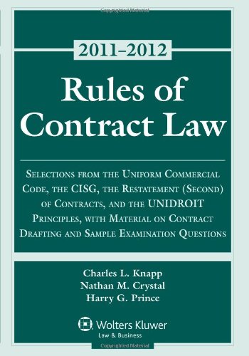 Stock image for Rules of Contract Law 2011 Statutory Supplement for sale by Wonder Book