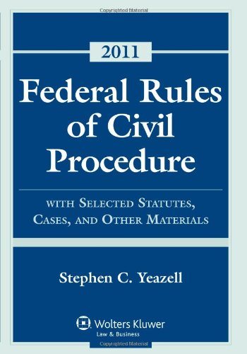 Imagen de archivo de Federal Rules Civil Procedure, 2011 Statutory Supplement a la venta por Better World Books