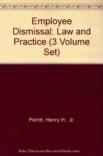 Stock image for Employee Dismissal: Law and Practice (3 Volume Set) for sale by books4u31