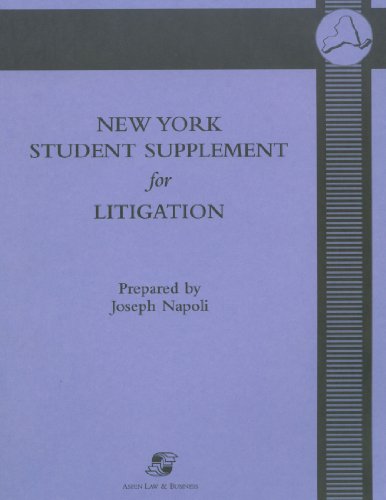 Stock image for New York Student Supplement for Litigation for sale by BookHolders