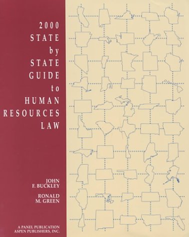 Beispielbild fr 2000 State by State Guide to Human Resources Law (State By State Guid zum Verkauf von Hawking Books